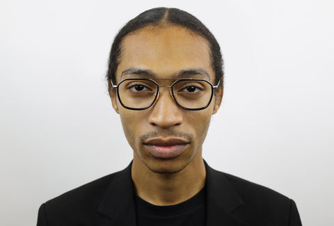 Man wearing these luxury designer SEE Eyeglasses