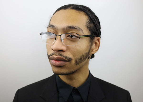 Man wearing these luxury designer SEE Eyeglasses