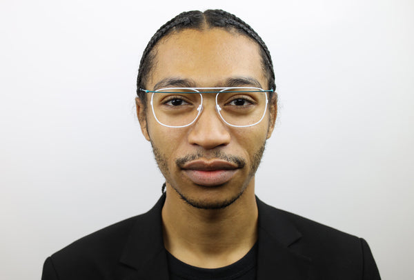 Man wearing these luxury designer SEE Eyeglasses
